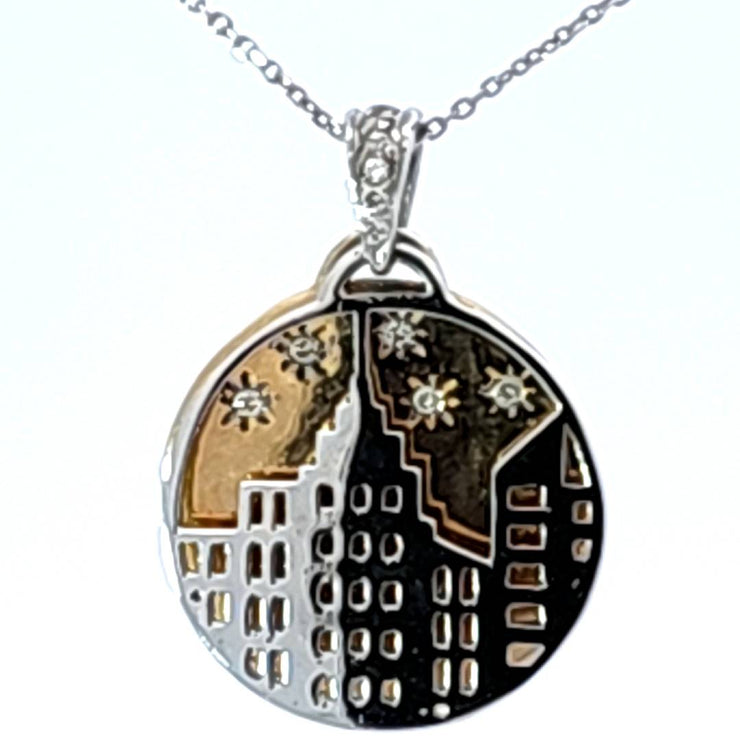 SONIA B. 14K DIAMOND STARRY SKYLINE PENDANT, ESTATE