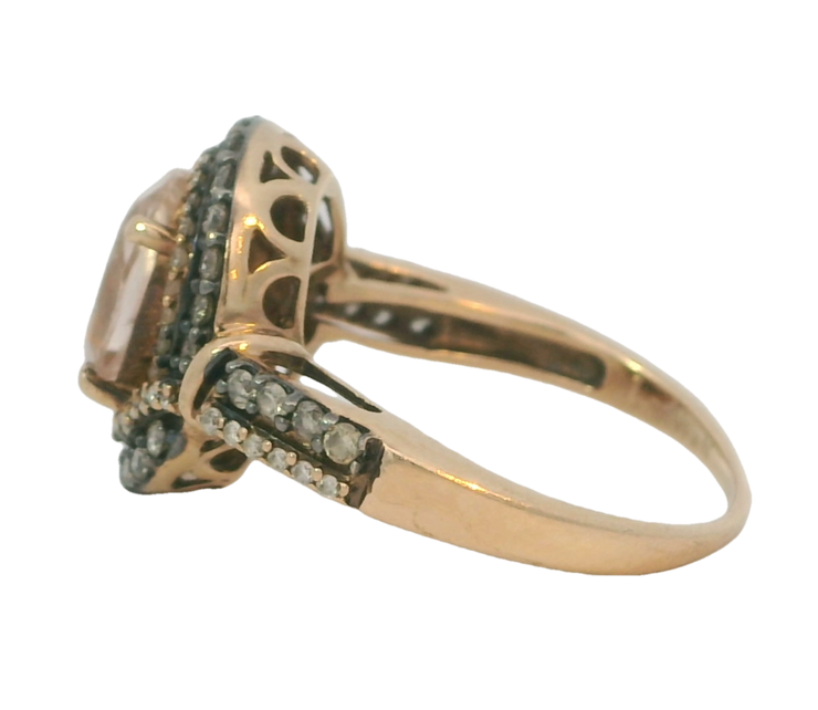 LEVIAN 14K ROSE GOLD MORGANITE RING, ESTATE