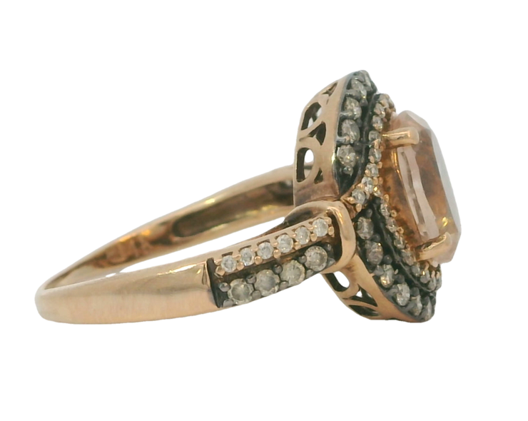LEVIAN 14K ROSE GOLD MORGANITE RING, ESTATE