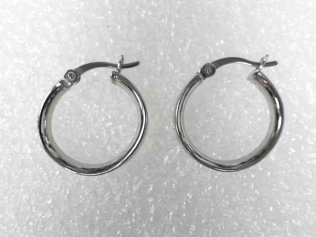 Sterling Silver 4mm Hoop Earrings, New