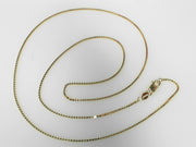 14K Yellow Gold Box Chain 20" New