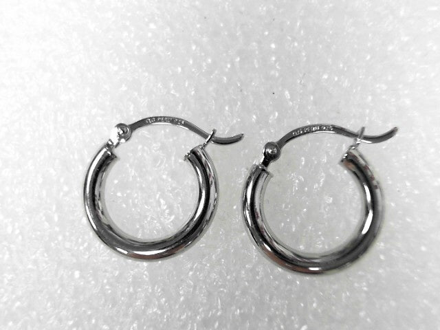 Sterling Silver 2.5mm Hoop Earrings, New