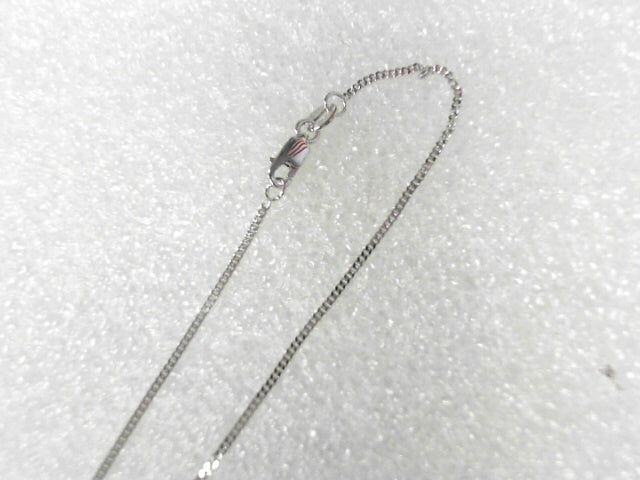 14K White Gold Gourmette Chain 16" New