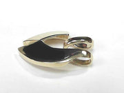 14K YELLOW GOLD ONYX SLIDE PENDANT, ESTATE