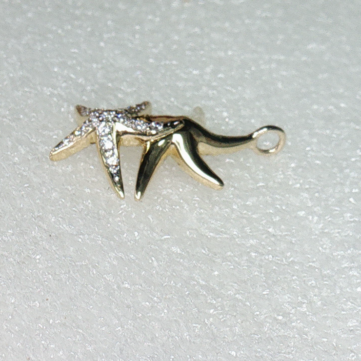18K YELLOW GOLD STARFISH PENDANT, ESTATE
