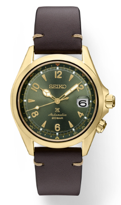 Stainless Steel Gold-Tone Seiko Prospex "Alpinist" Watch New, SPB210