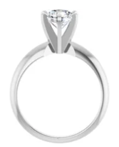 14K White Gold Lab Diamond Ring 3.01  ctw New