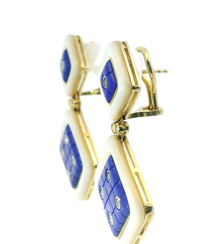 ASCH GROSSBARDT 14K YELLOW GOLD EARRINGS, ESTATE