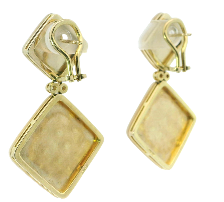 ASCH GROSSBARDT 14K YELLOW GOLD EARRINGS, ESTATE
