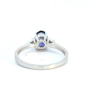 10K WHITE GOLD IOLITE RING, ESTATE