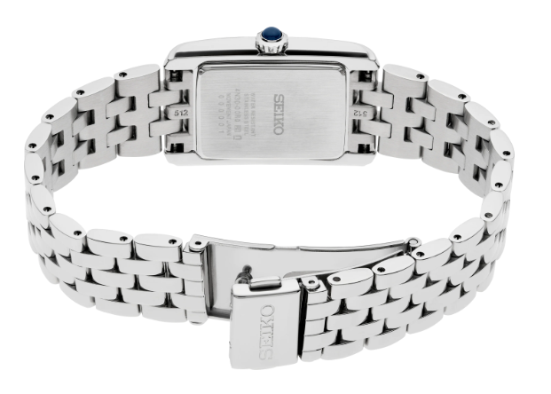 Stainless Steel Seiko Essentials "Tank" Watch SWR091, New