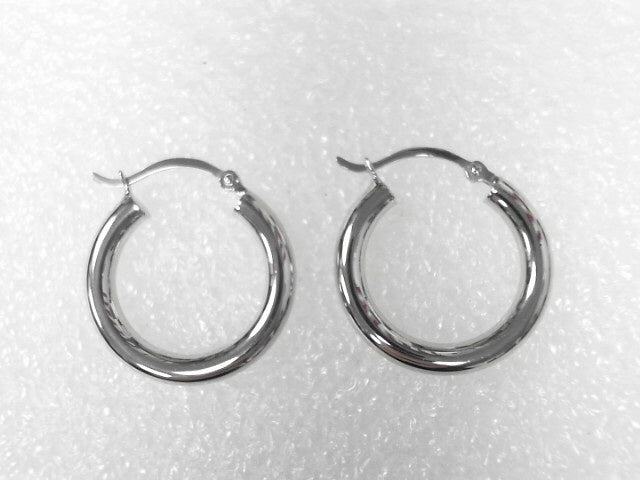 Sterling Silver 3mm Tube Hoop Earrings, New