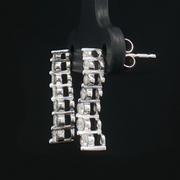 14K NATURAL DIAMOND JOURNEY EARRINGS, ESTATE