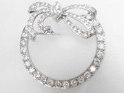 Platinum Diamond Antique Brooch, Estate