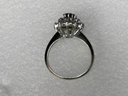 14k White Gold Sapphire & Diamond Vintage Ring, Estate