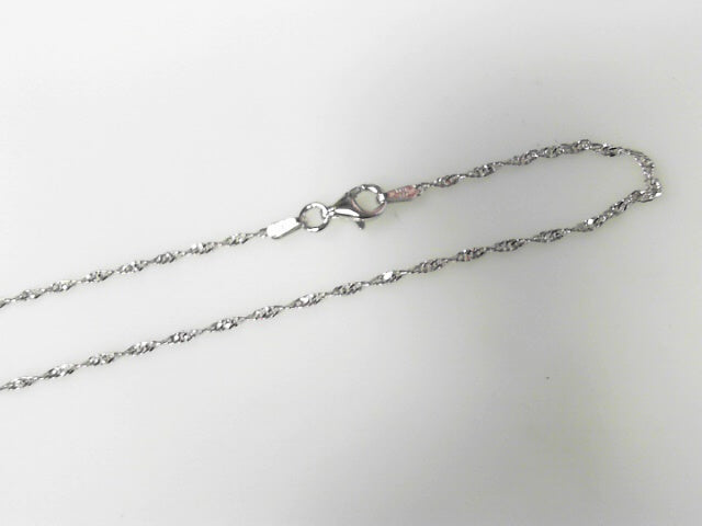 Sterling Silver Singapore Chain 1.6mm 20"