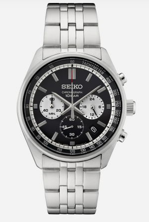 Stainless Steel Seiko Essentials Chronograph Watch SSB429, New