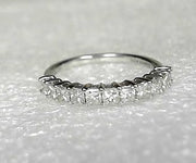 GABRIEL & CO PRINCESS CUT DIAMOND BAND, ESTATE