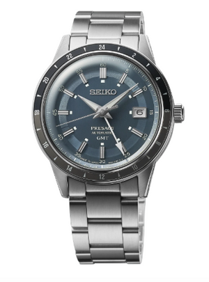 Stainless Steel Seiko Presage Style60's Automatic GMT Watch, New, SSK009