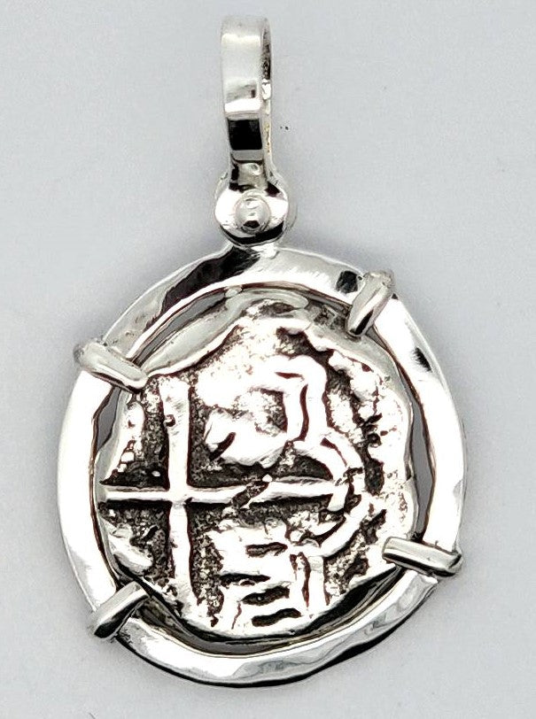 ATOCHA SILVER COIN PENDANT, NEW