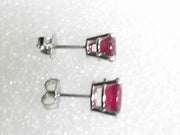 14K Gass Filled Ruby, 3.49CTW Earrings, New