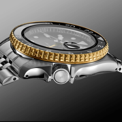 Gent's Two-Tone Seiko 5 GMT Automatic Divers Watch New SSK021