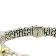LAGOS 18K AND STERLING SILVER CAVIAR BRACELET, ESTATE