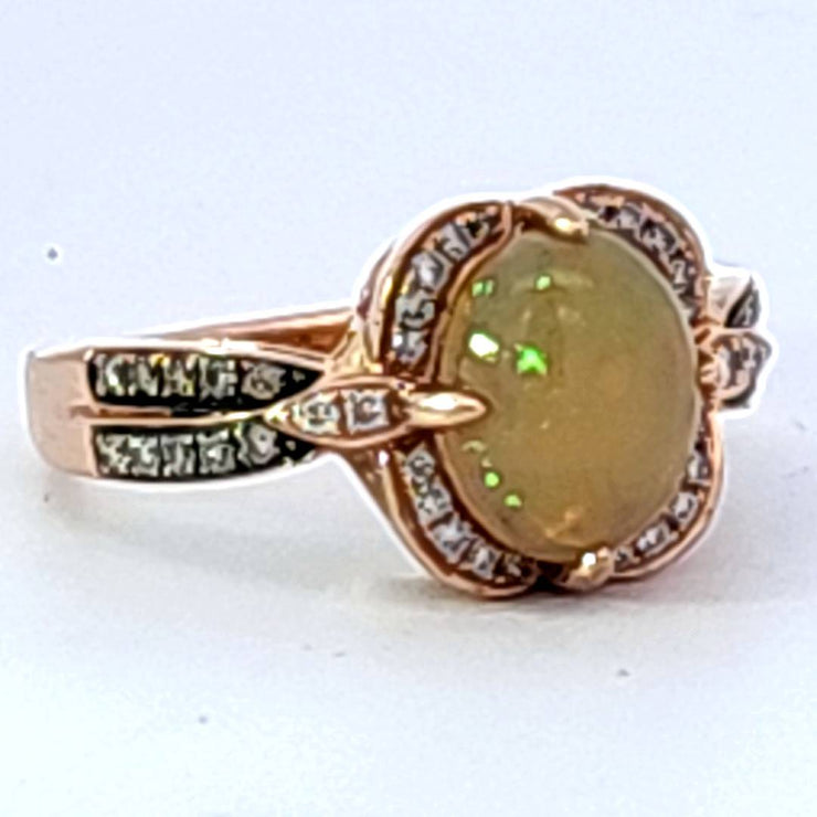 LEVIAN 14K ROSE GOLD OPAL RING, ESTATE