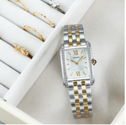 Stainless Steel Seiko Essentials "Tank" Watch SWR093, New