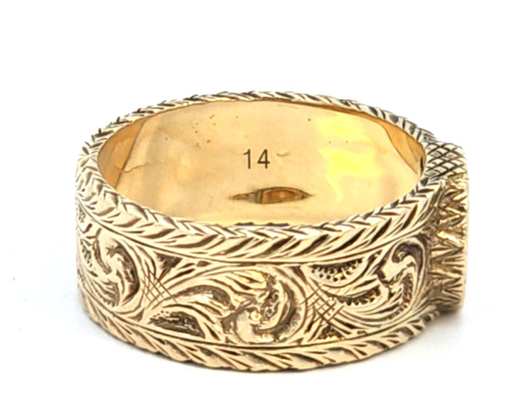GUCCI 18K YELLOW GOLD BAND, ESTATE