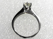 14K White Gold 0.70 ct SI2/F Diamond Engagement Ring, Estate