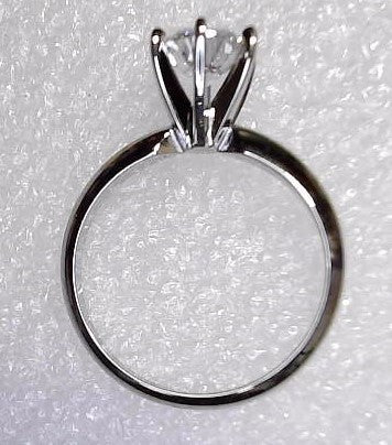 14K White Gold Lab Diamond Ring  1.01 CT VVS2-E New