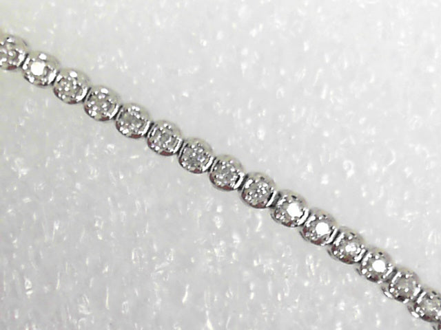 10k White Gold Diamond Tennis Bracelet New 0.50ct