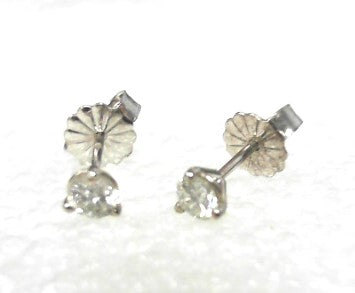 14K White Gold Diamond Stud Earrings, 0.77ctw, New