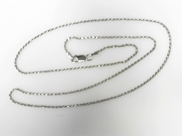 Sterling Silver Rope Chain Diamond Cut 1.4mm 22"