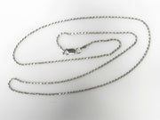 Sterling Silver Rope Chain Diamond Cut 1.4mm 24"