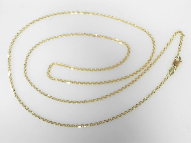 14K Yellow Gold Cable Chain 24" New