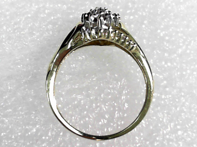 10K YELLOW GOLD DIAMOND RING, Estate