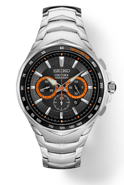 Gents Stainless Steel Seiko Coutura Chronograph Watch New SRWZ23
