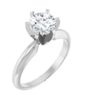 14K White Gold Lab Diamond Ring 3.01  ctw New