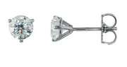 14k White Gold New Lab Created Diamond Studs, 1.15 ctw VS1 / D, NEW