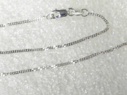 14K White Gold Gourmette Chain 16" New