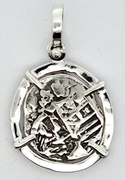 ATOCHA SILVER COIN PENDANT, NEW
