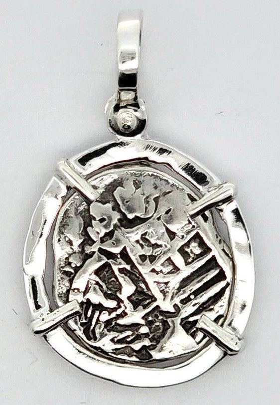 ATOCHA SILVER COIN PENDANT, NEW