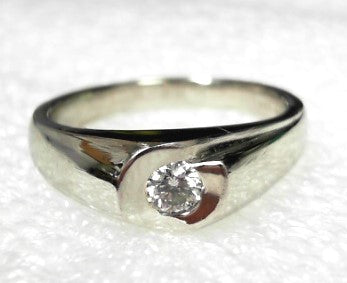 Platinum Man's Natural Diamond Ring Estate