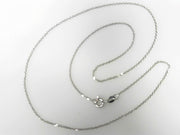 14K White Gold Cable Chain 16", New