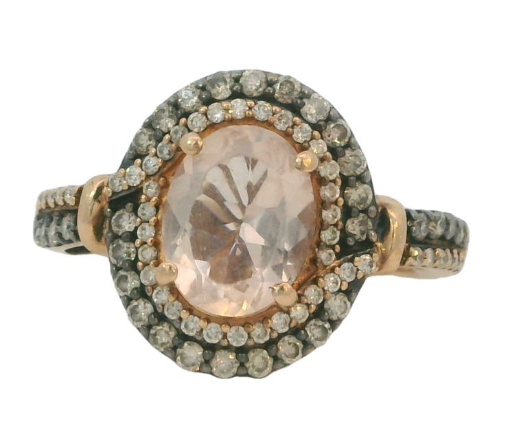 LEVIAN 14K ROSE GOLD MORGANITE RING, ESTATE