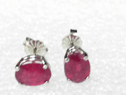 14K Gass Filled Ruby, 3.49CTW Earrings, New