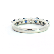 PLATINUM DIAMOND AND SAPPHIRE BAND, ESTATE