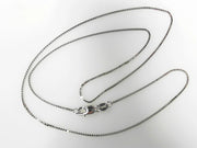 14K White Gold Box Chain 16", New